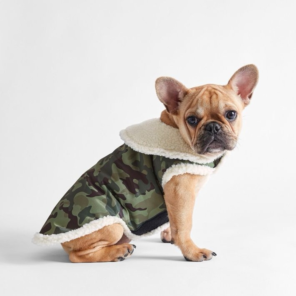 NWT Mark & Graham Sherpa Camouflage Water Resistant Dog Jacket L (29 to 40 lb)